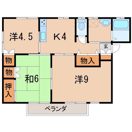 ヴァム清Bの物件間取画像